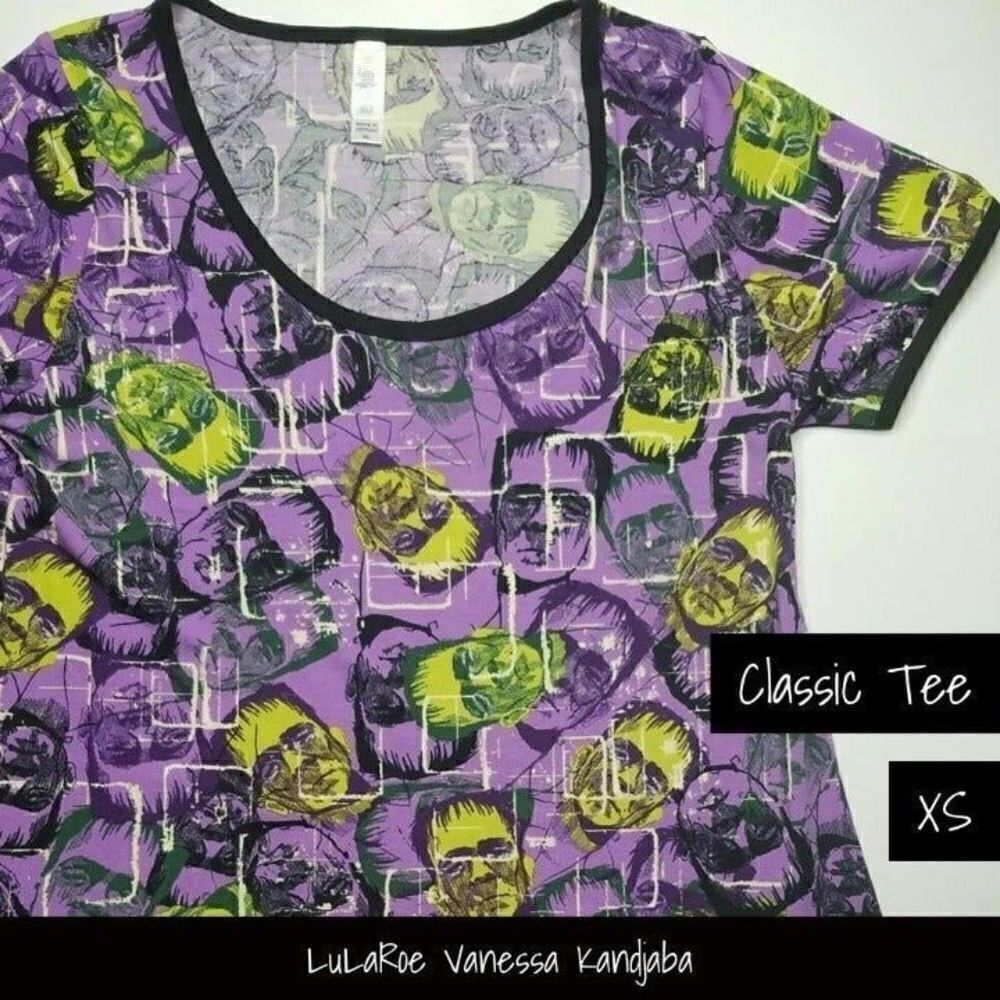 LuLaRoe Classic Tee XS NWT Frankenstein Halloween